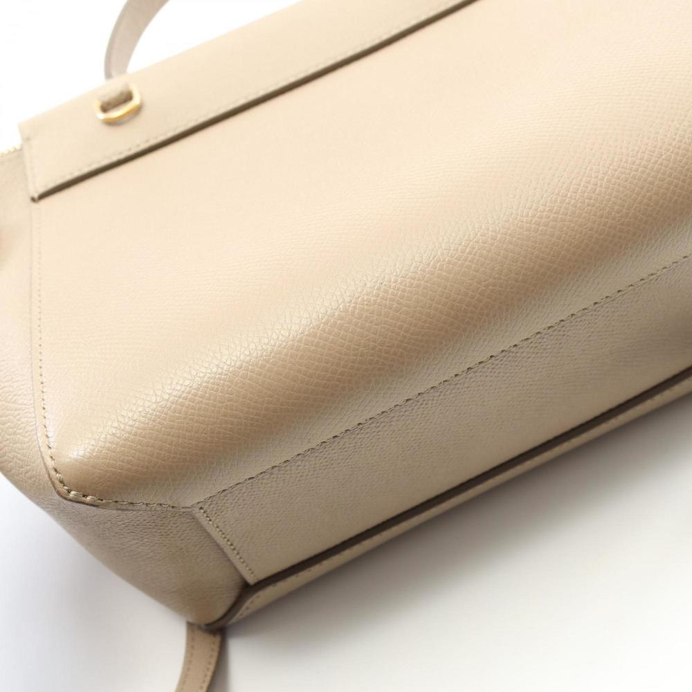 CELINE BELT NANO Belt Bag Nano Handbag Leather Women's Beige 189003 - Picture 8 of 10